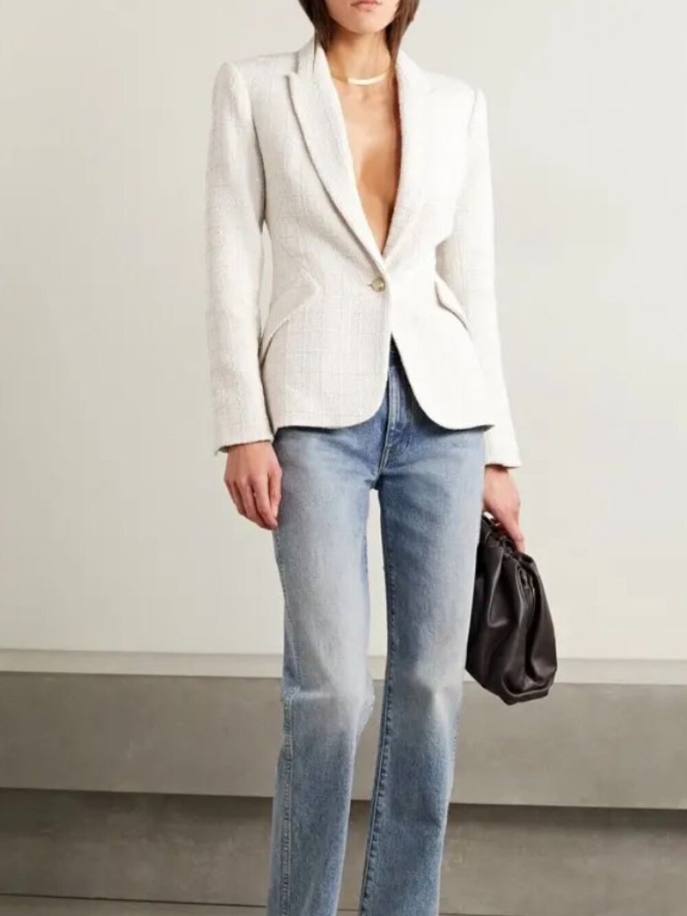 NWOT L'Agence's Safari Chamberlain Tweed Single Breasted Blazer. Size 0